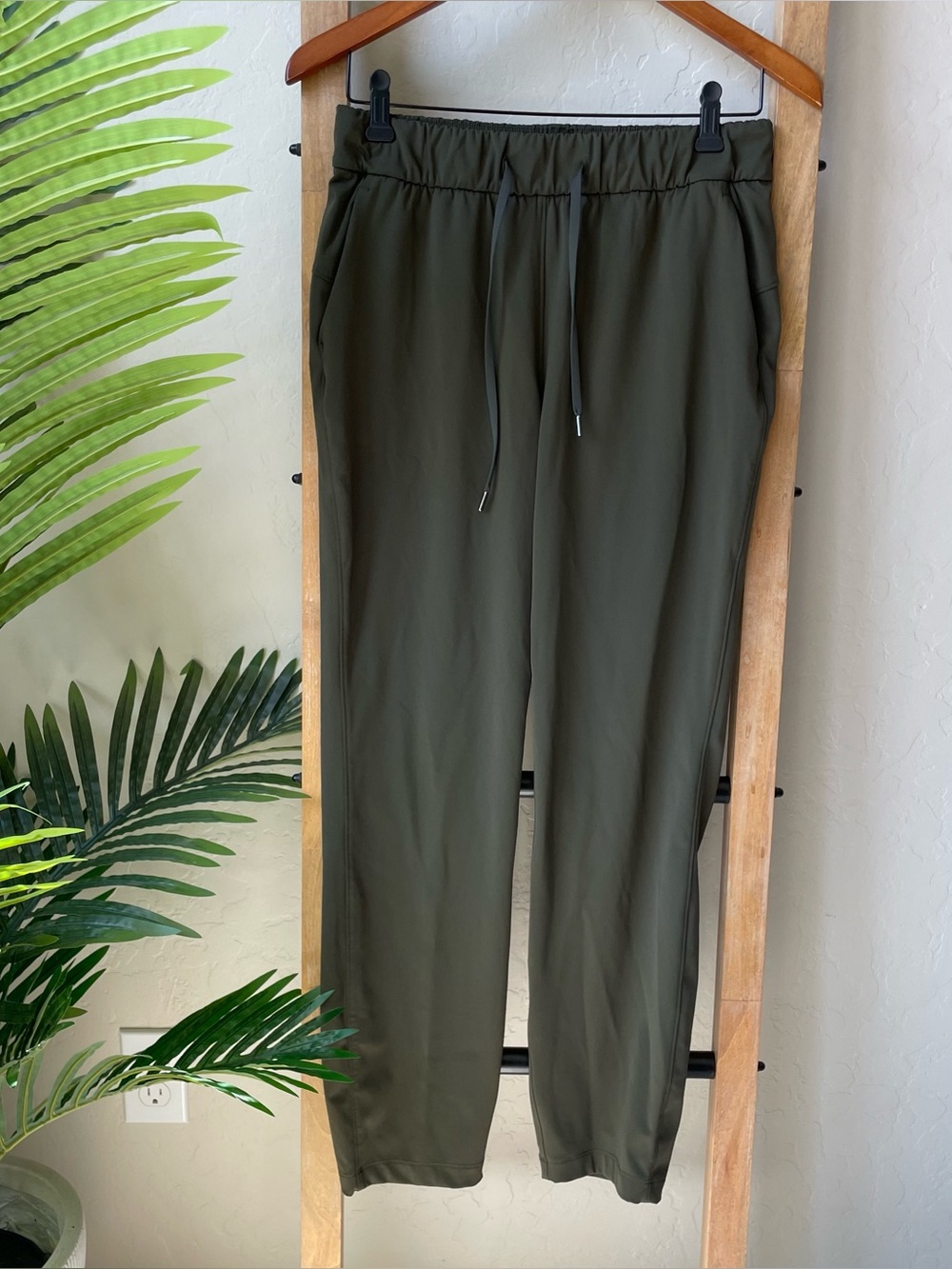 CRZ Yoga Olive Green Drawstring Jogger Pants